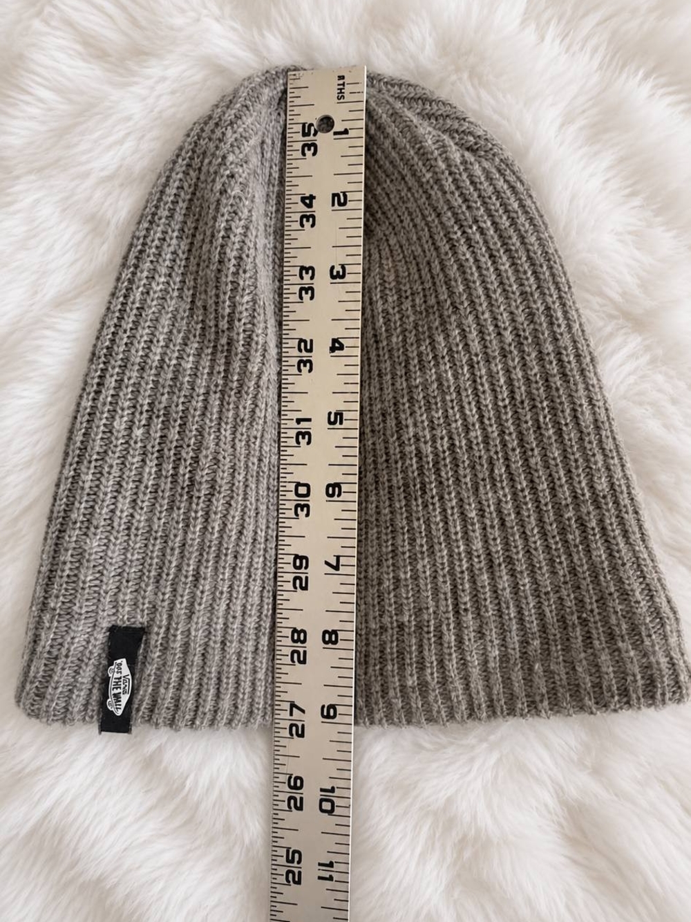 Vans Gray Ribbed Knit Beanie